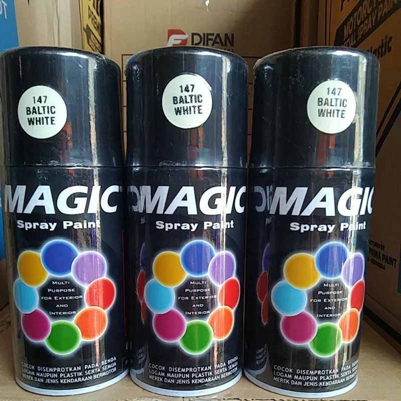 pilok.pilox magic spray paint magic Baltic white 147 putih tulang putih kusam 300cc