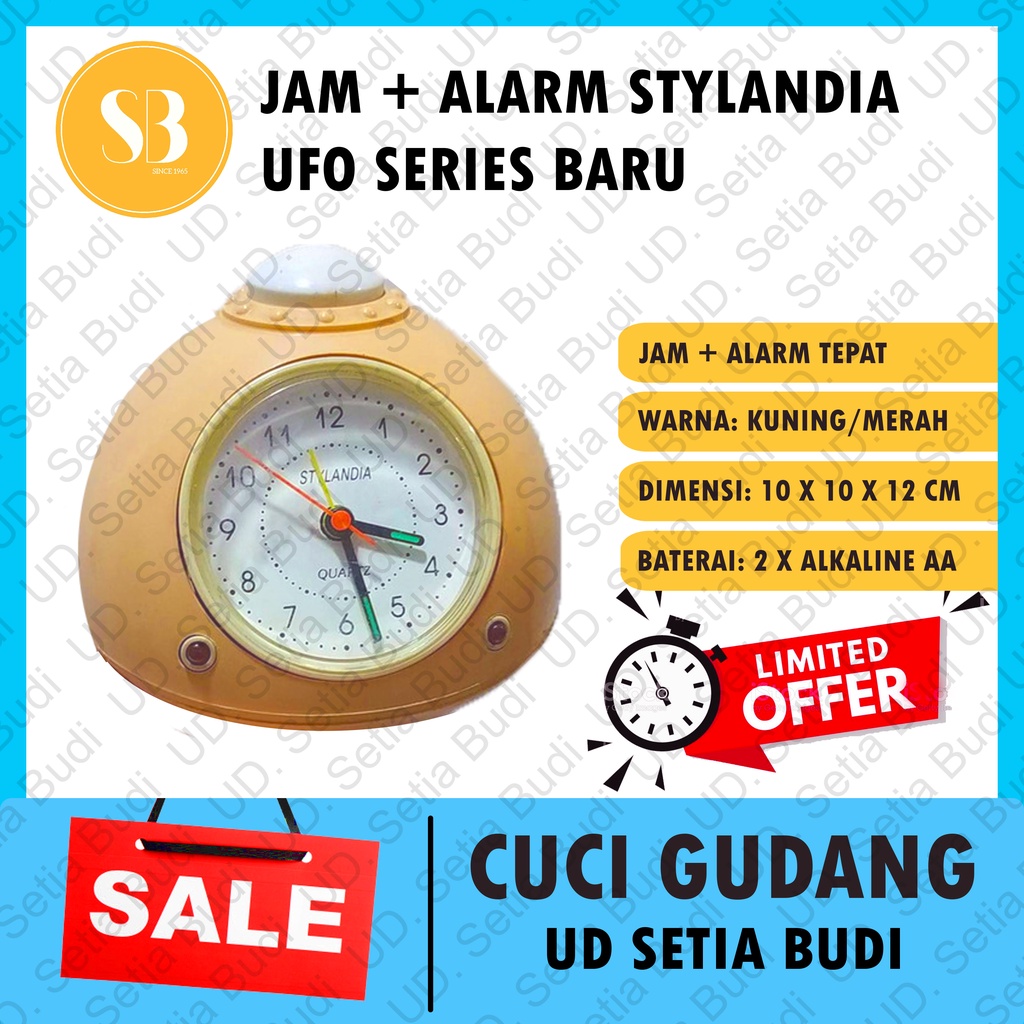 Jam Alarm Meja Stylandia UFO Series Awet dan Murah