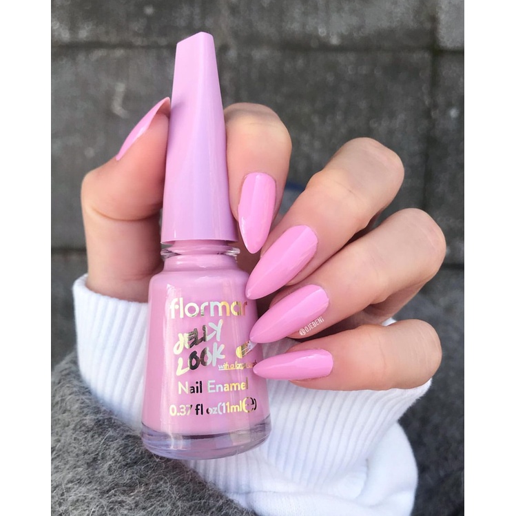 JL52 Barbie - Flormar Nail Enamel Jelly Look - Flormar Nail Polish - Cat Kuku Halal Turki - Kutek Fl