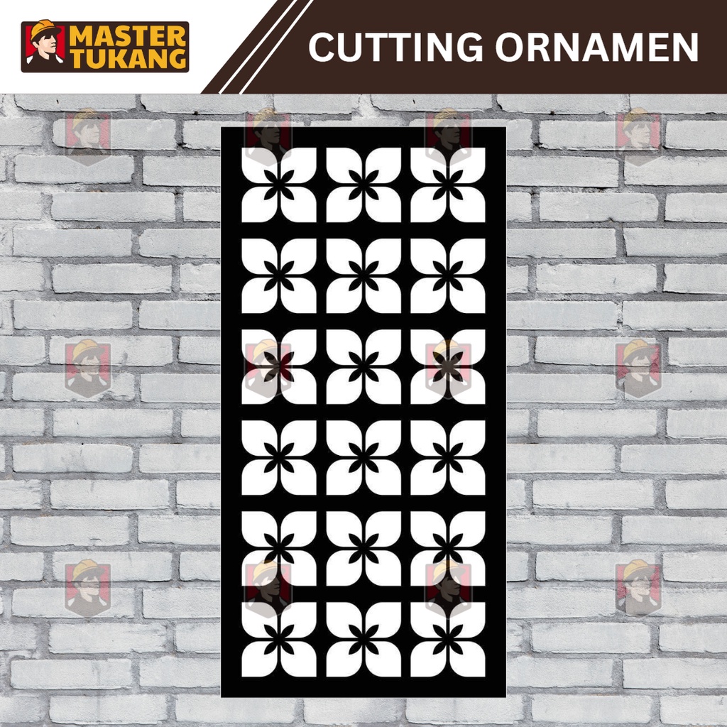 Ornamen Plat Besi Cutting Laser CNC | Fasad Ornamen | Railing Tangga