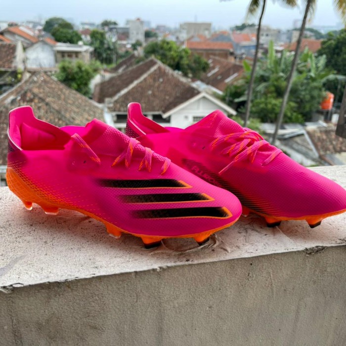 {MentariStore} Sepatu Bola Adidas X Ghosted.1 Pink Black Limited