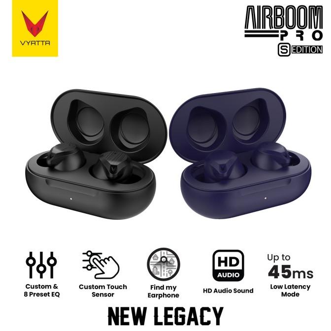 VYATTA AIRBOOM PRO S TWS BLUETOOTH HEADSET EARPHONE ENC EQ SETTING FS