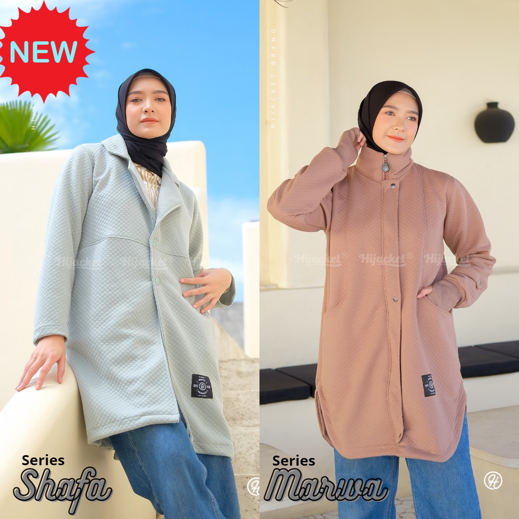 ⭐️Seri Baru⭐️ Shafa dan Marwa Series Hijacket Terbaru - Jaket Muslimah Syari