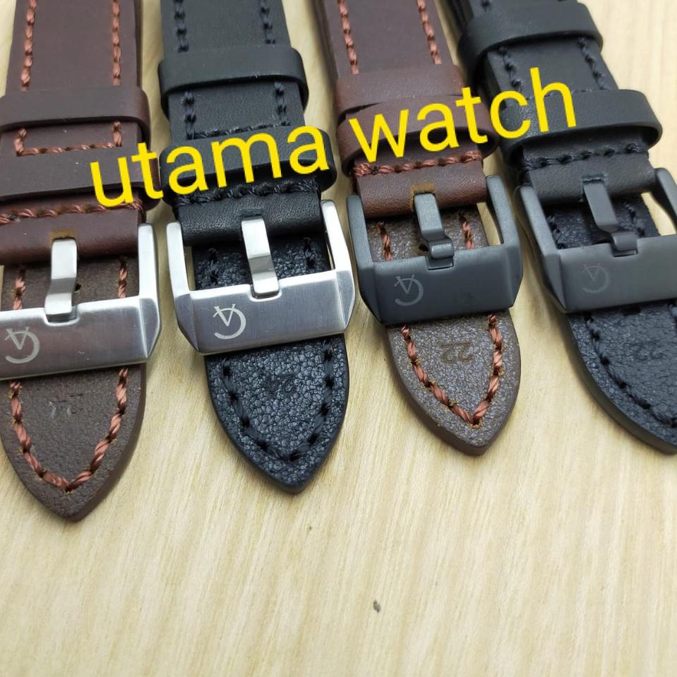 ✥ TALI JAM TANGAN ALEXANDRE CHRITIE HTAM COKLAT STRAP TALI JAM ALEXSANDER CHRISTI ❋