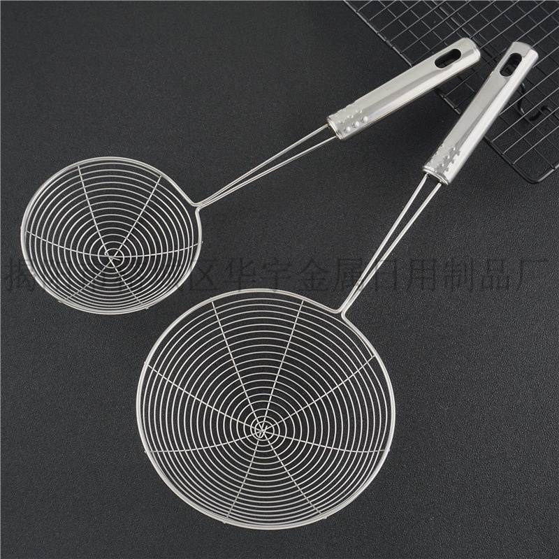 Tirisan Saringan Minyak Soup Soup Serokan Masak 18/20/22cm Tahan Panas Stainless Steel