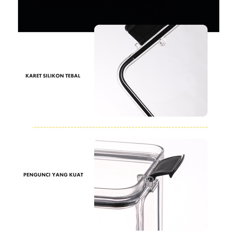 TOPLES KOTAK SNACK KEDAP UDARA | CEREAL CONTAINER | FOOD STORAGE JAR | KONTAINER MAKAN | GRAIN JAR