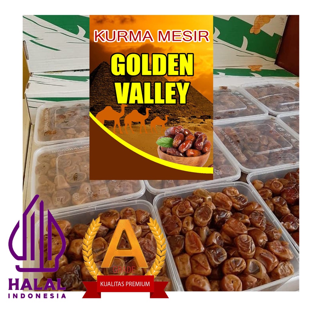 

[1kg] Kurma GOLDEN VALEY ORIENT 1kg Kemasan kurma mesir kurma sukari