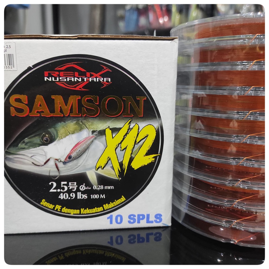 NEW - SENAR PANCING PE RELIX NUSANTARA SAMSON X12 100 METER 10 ROLL CONNECTING SENAR PANCING