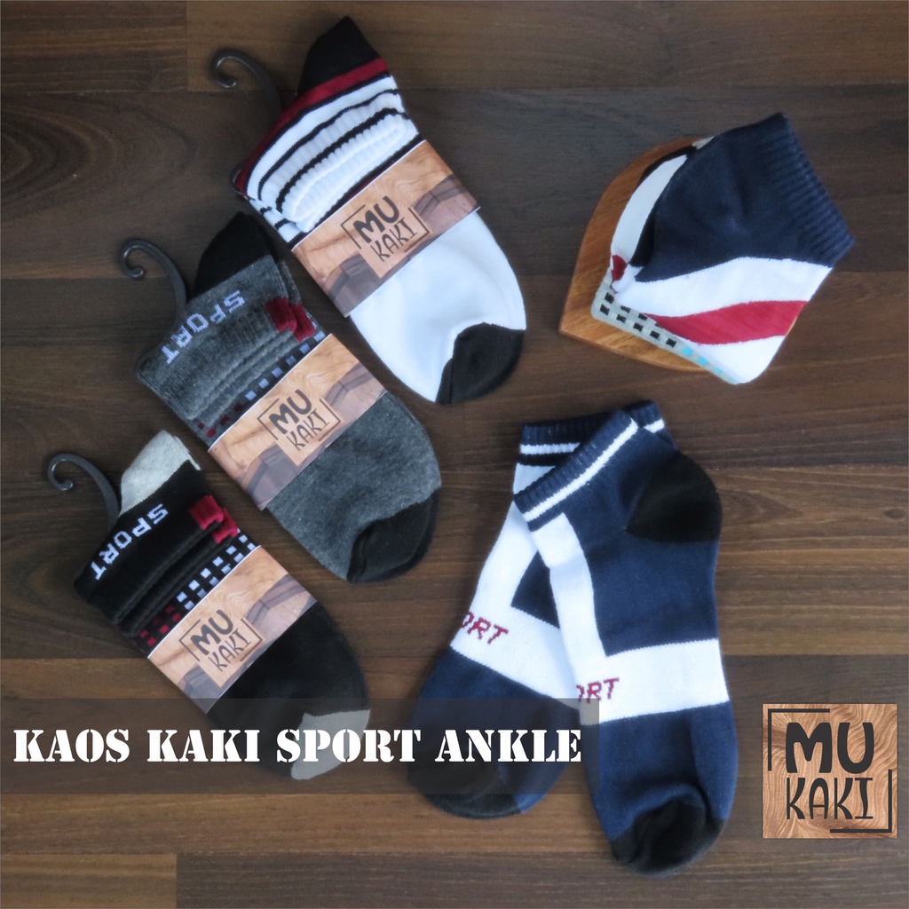 Mukaki  Kaos Kaki  Sport Dewasa Kekinian Pria &amp; Wanita Motif MIX 12 Pasang