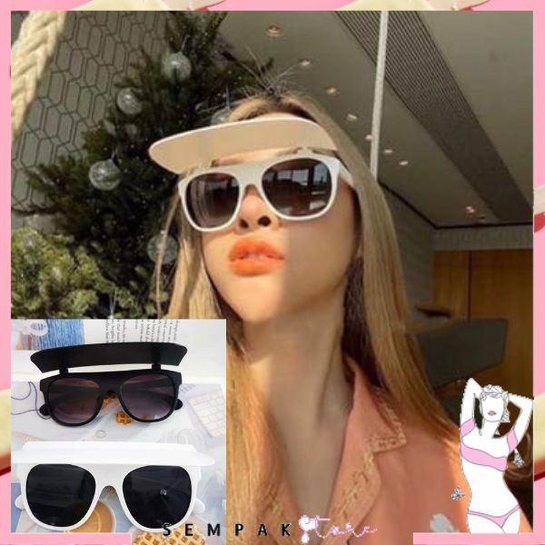 SS Kacamata Wanita Pria Unisex 1109 Kaca Mata Hitam Anti Matahari Sunproof Sunglasses Impor Murah