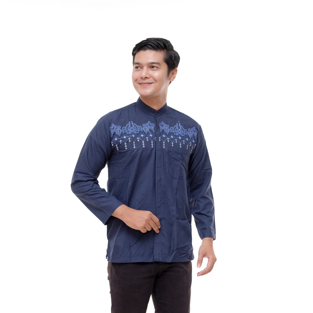 Baju Muslim Pria Dewasa Lengan Panjang Baju Koko Motif Terbaru Size M L XL XXL