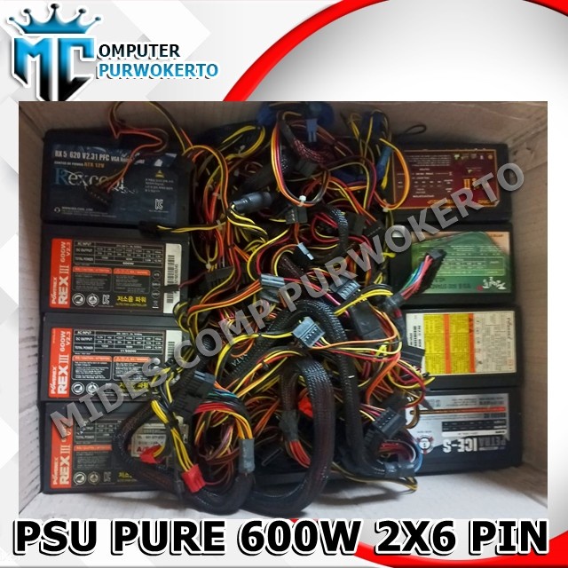 Psu Power Supply Pure 600 Watt Merk Campur