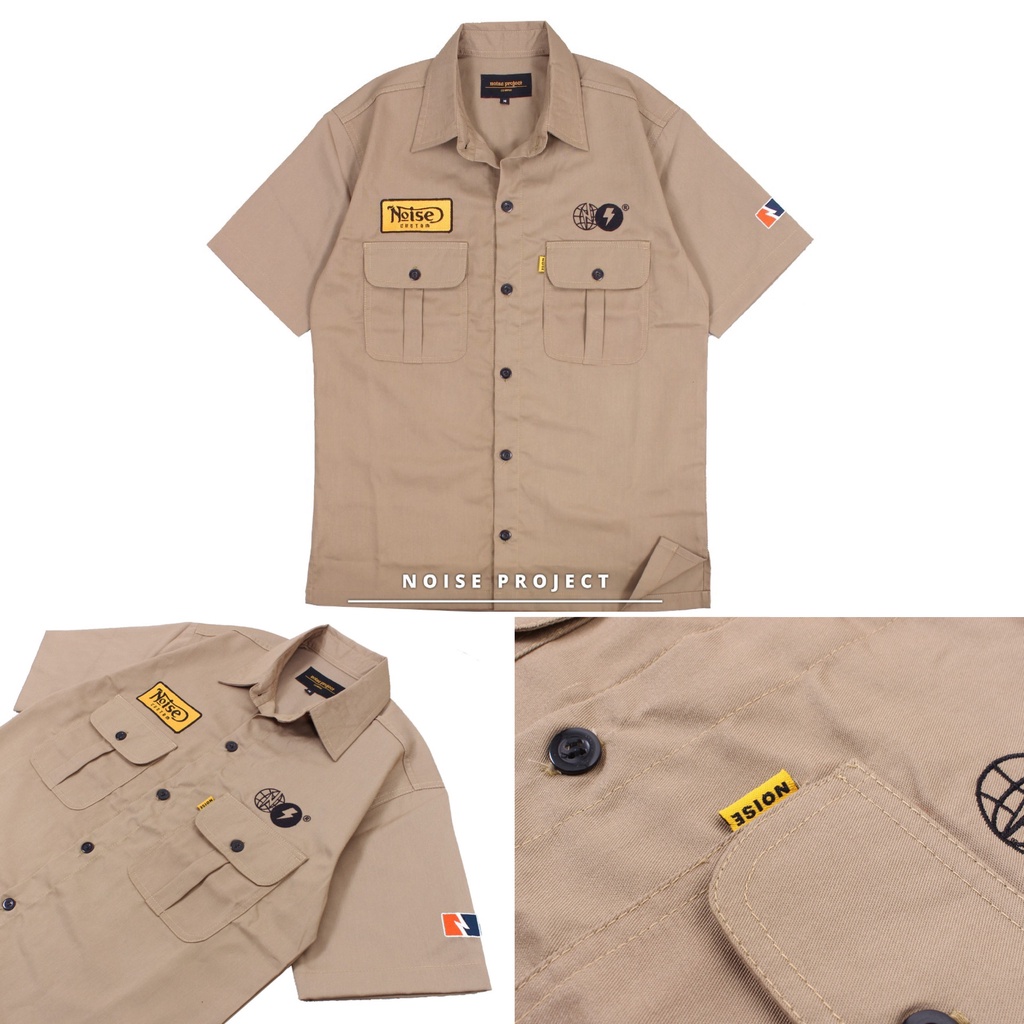 Workshirt Noise Project Kemeja Workshirt Kemeja pria Moca