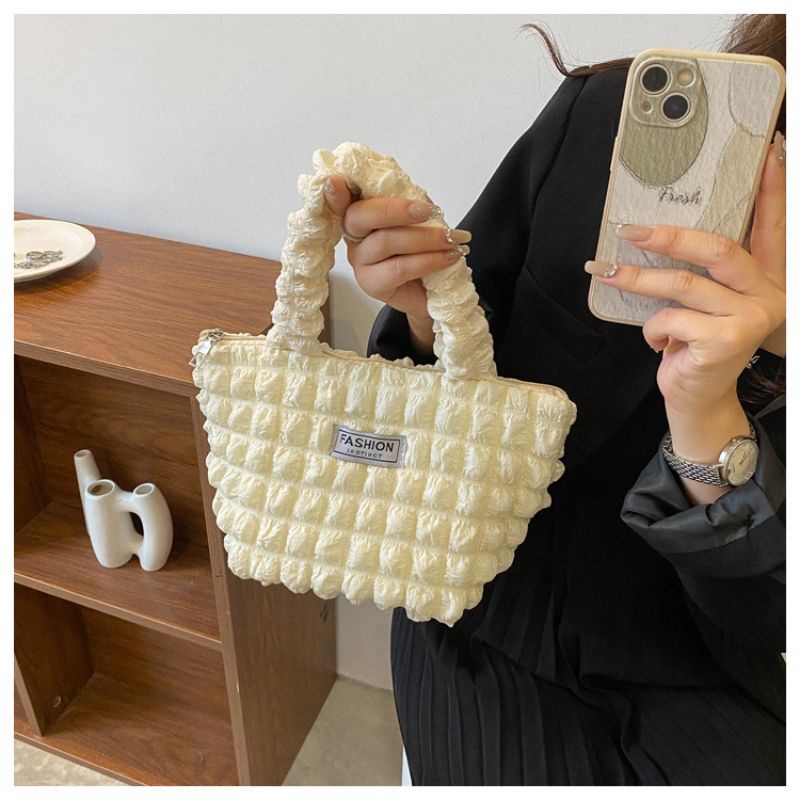 Drozenb PUFFY FOAM HANDBAG TOTE - TAS KOREA KEKINIAN BAHAN CANVAS IMPORT KOREA