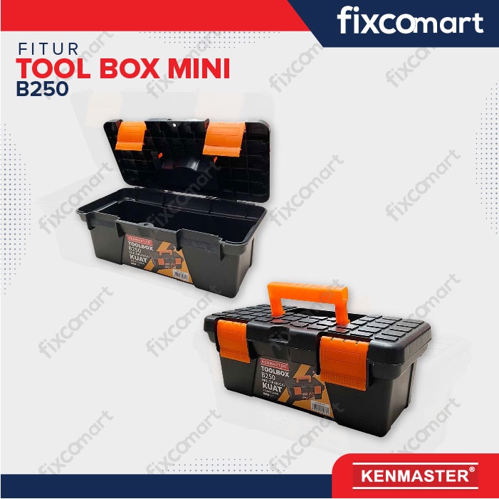 Kenmaster Tool Box Mini B250 Kotak Penyimpanan Perkakas