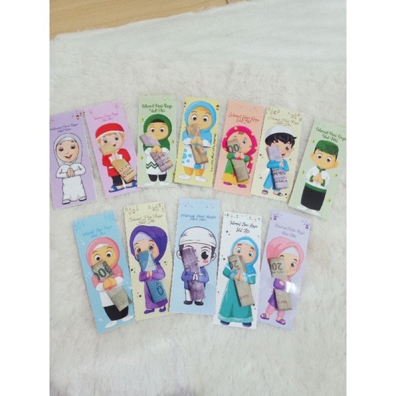 

Amplop lebaran peluk kartun eceran