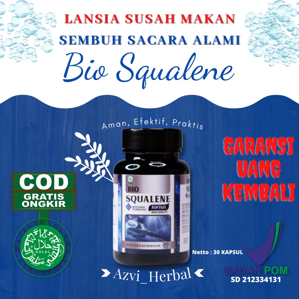 Bio Squalane Softgel Obat Lansia Susah Makan Nafsu Makan Kurang Penambah Nafsu Makan Lansia Vitamin 