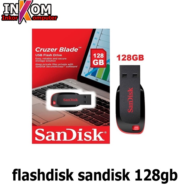 FLASHDISK SANDISK 128GB USB CRUZER BLADE 2.0 128GB NEW