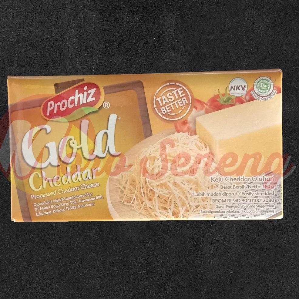 

MEN SALE Prochiz Gold Keju Cheddar Balok / Cheddar Cheese - 160 gram