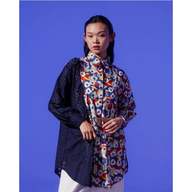 AVA SHIRT BLUE || ALEZA LABEL