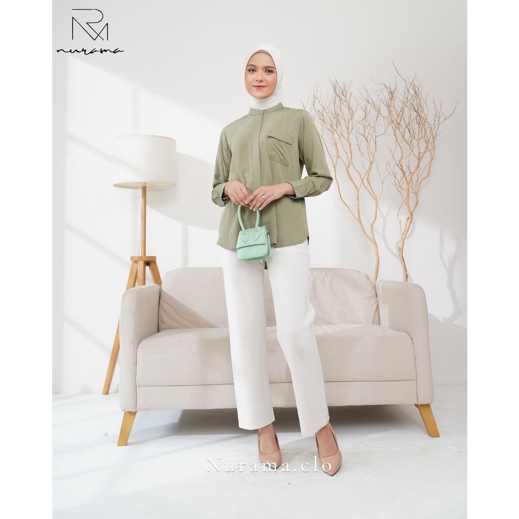 Nurama - Adeera Shirt Twillrayon | Blouse Wanita Motif Polos -A06 TW