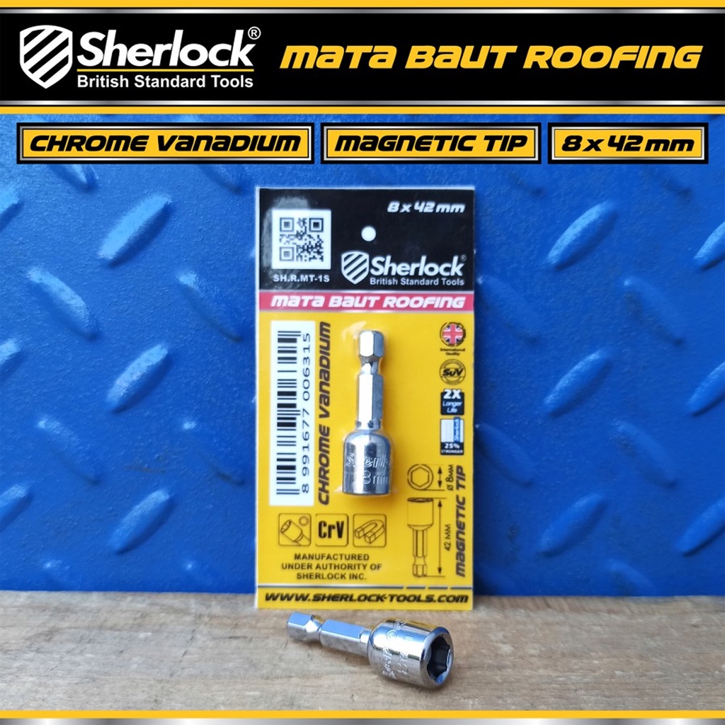 Mata Baut Roofing Sherlock Magnet TIp Chrome Vanadium 8 x 42 mm (1 pcs)