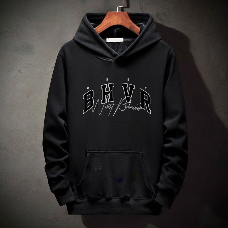Parisdivarious Sweater Hoodie Jemper Bhvr Bahan Fleece Size S - XXL (Pria &amp; Wanita)