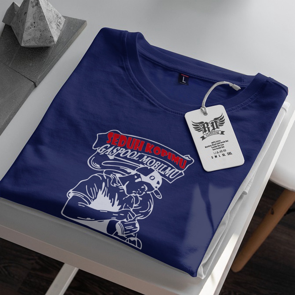 Baju Kaos Pria Dan Wanita/Baju Kaos Distro/Kaos Kata Seduh Kopi - RD_Clothing