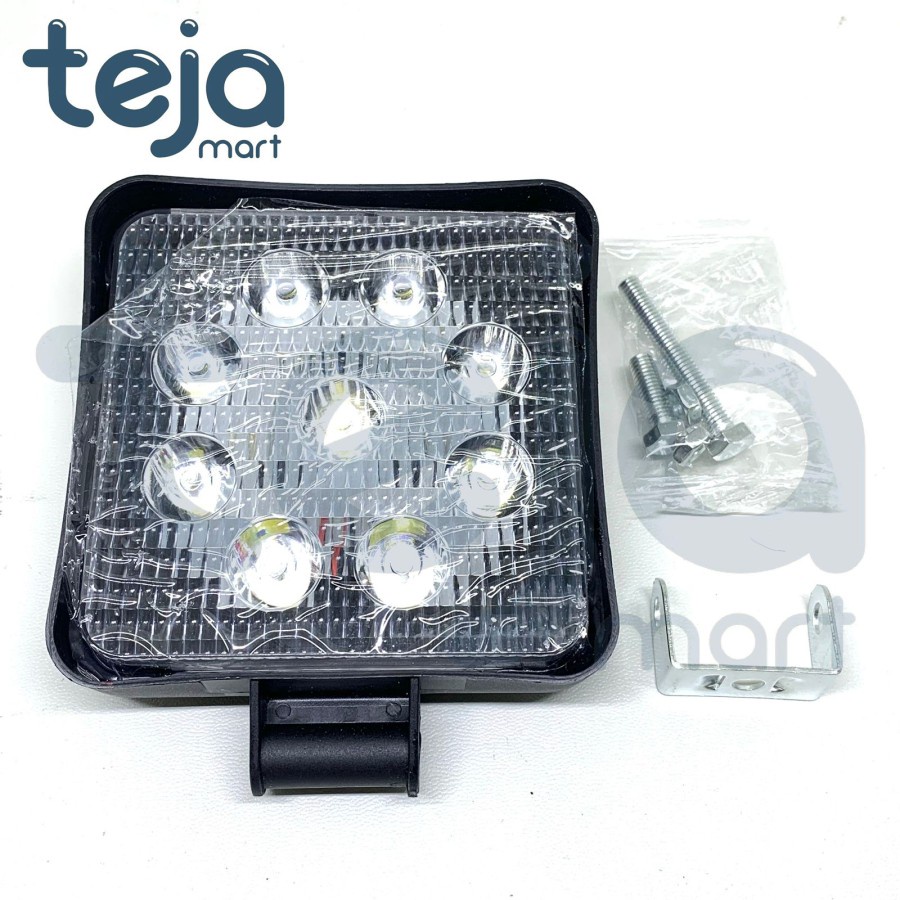 Lampu Led Sorot WORKLIGHT LED Kotak 27 Watt Tembak 9 MATA Alumunium