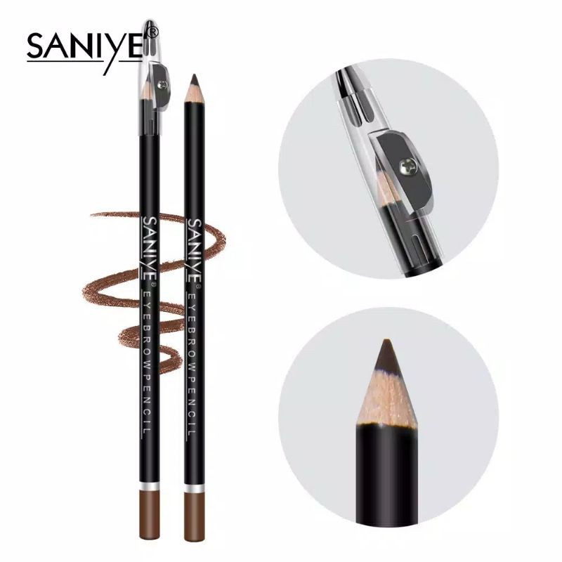 SANIYE BPOM Eyebrow Pencil Waterproof Pensil Alis Serut