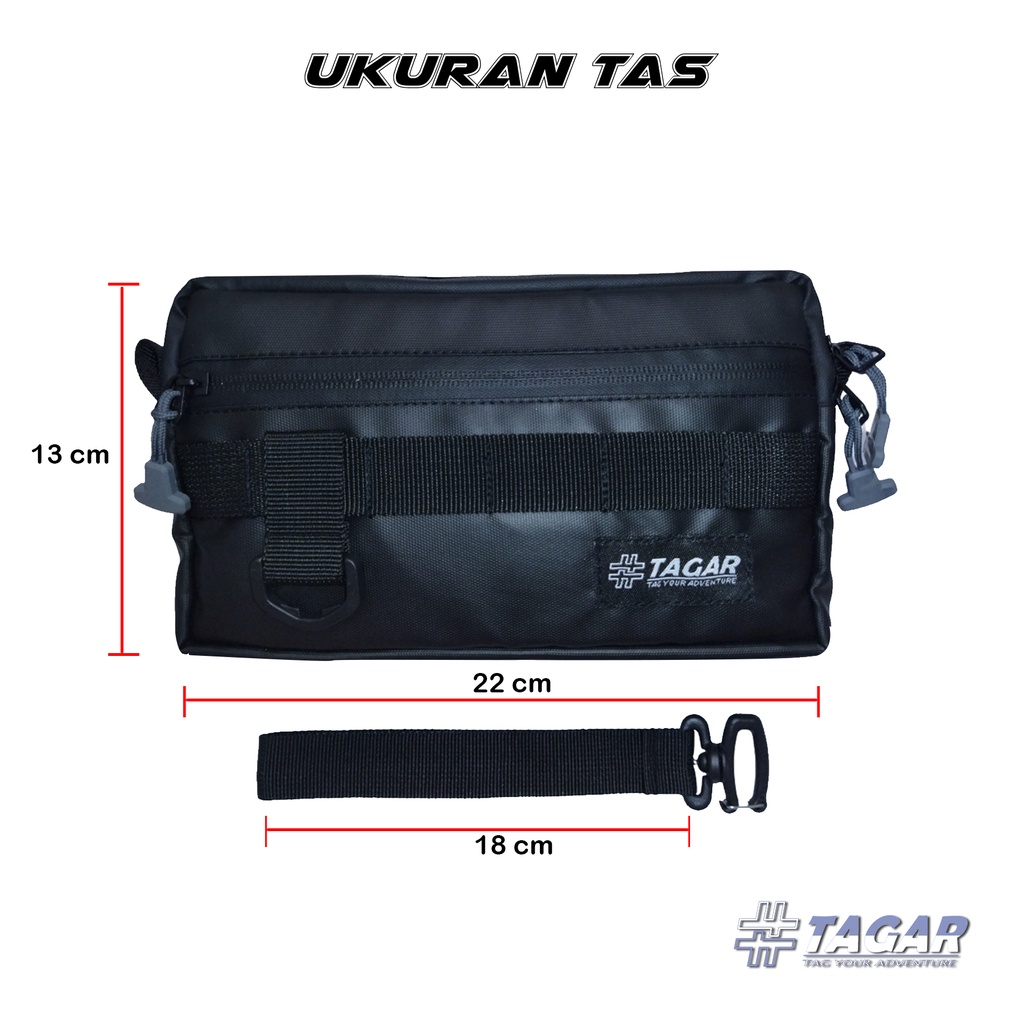 Sling Bag Clutch Bag Hand Bag Waterproof TAGAR WPx01 Tas Selempang Pria Waterproof Pouch Bag Anti Air