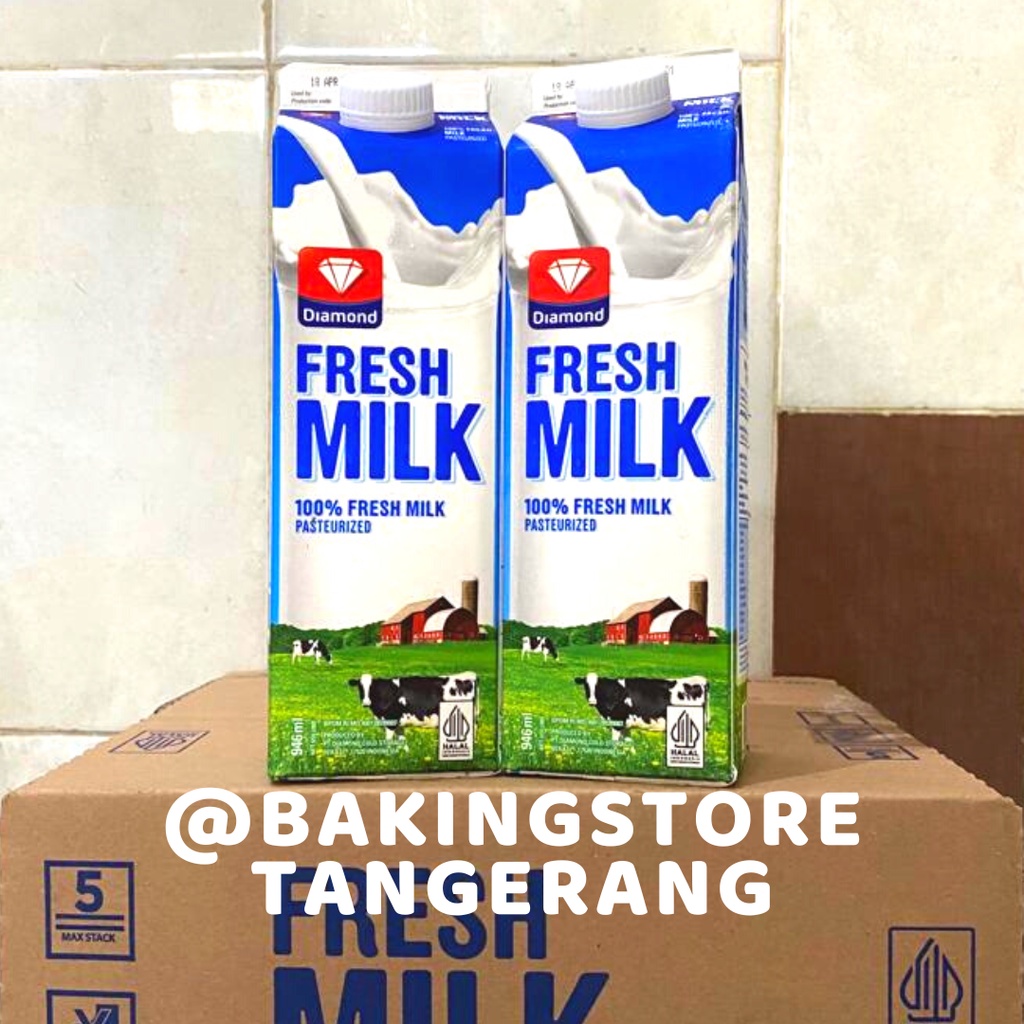 Susu segar Fresh milk Diamond 1 Liter | Susu Pasteurisasi