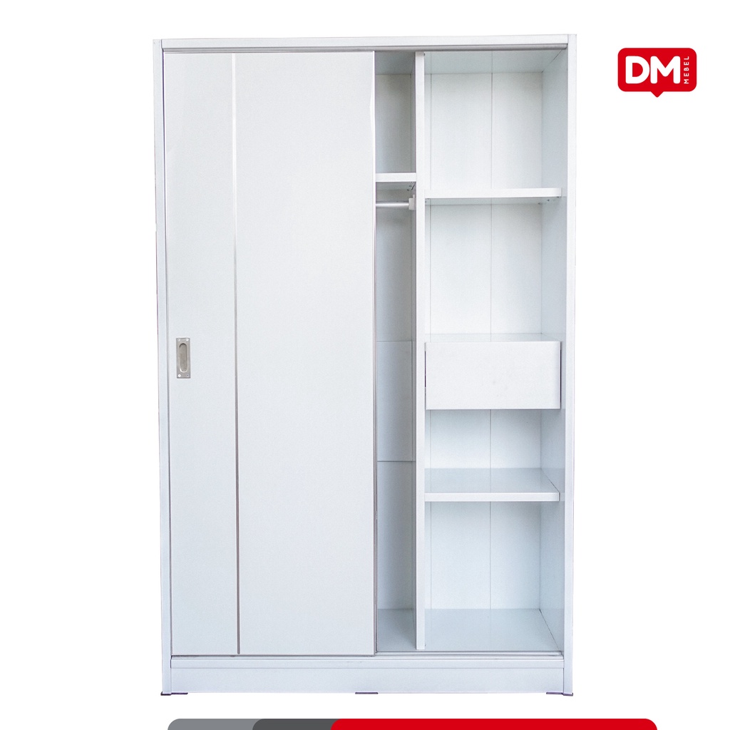 Lemari Sliding 2 Pintu UPVC Tanpa Kaca - DM Mebel