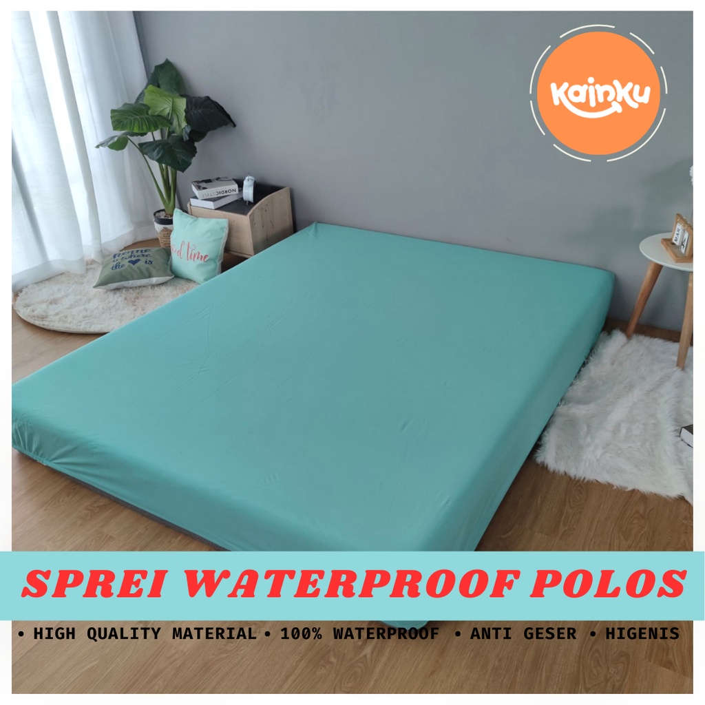 Sprei Waterproof Anak Polos Tosca Muda Anti Ompol Anti Air size 90 100 120 160 180 200 WP