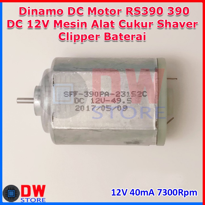Dinamo DC Motor RS390 390 12V Mesin Alat Cukur Shaver Clipper Baterai