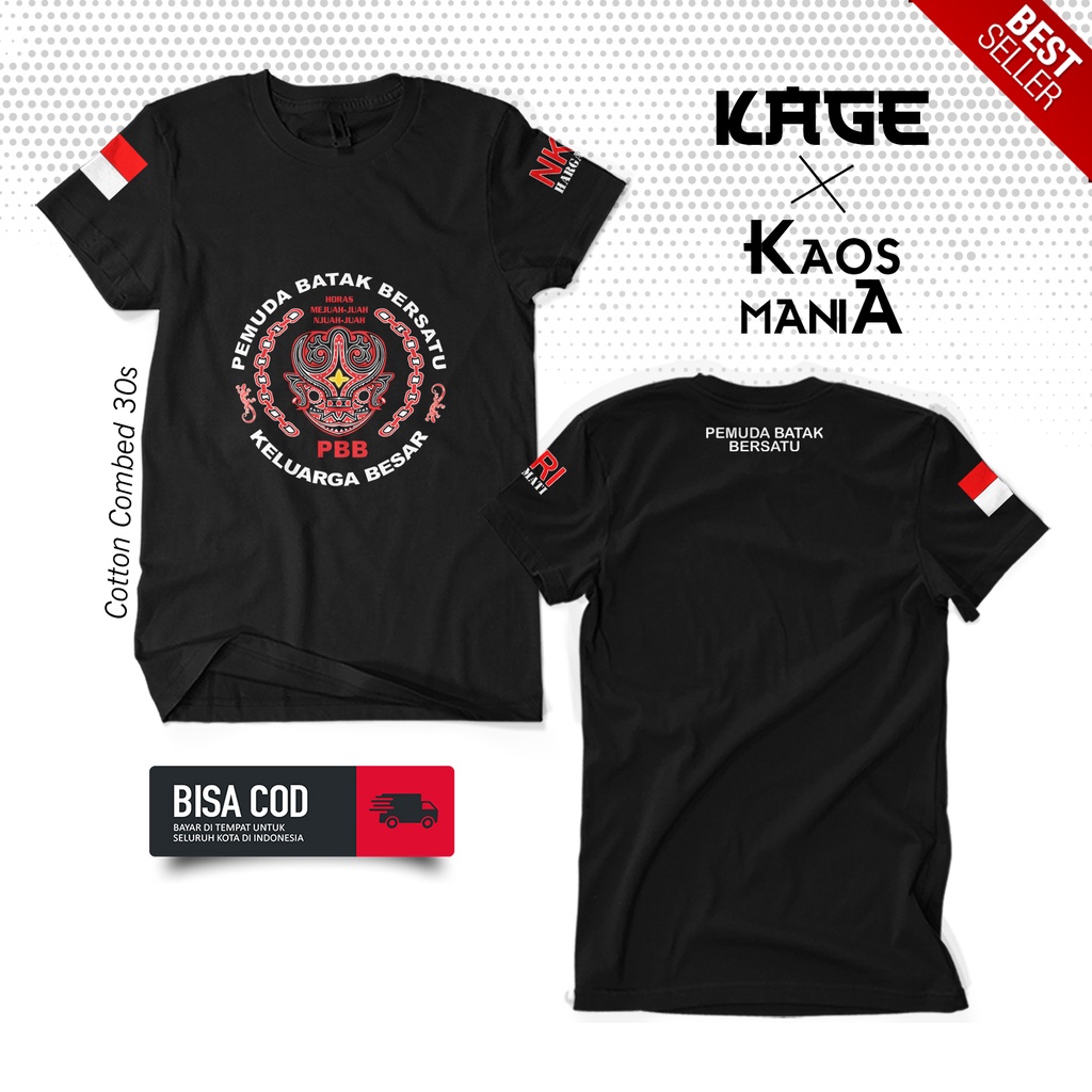 Baju Kaos Pria Distro PBB PEMUDA BATAK BERSATU - Kaos batak Marga KAOS KAGE
