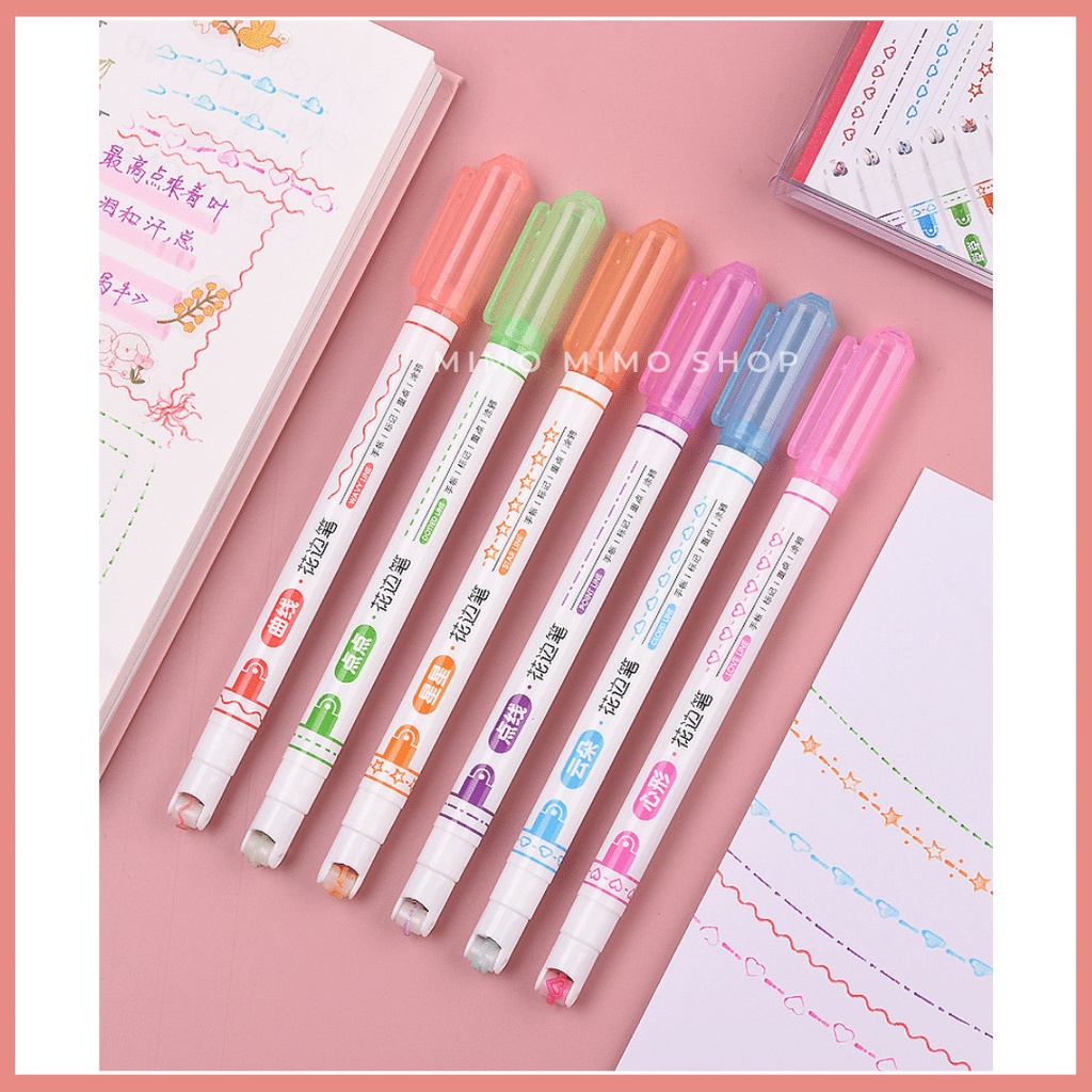 

Ay00! SET LINEAR HIGHLIGHTER PEN PENA UNIK MOTIF KOREA STYLE