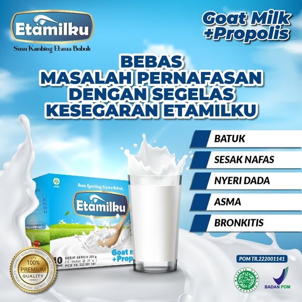 

Susu Kambing Etawa Bubuk ETAMILKU Goat Milk Plus Propolis Original