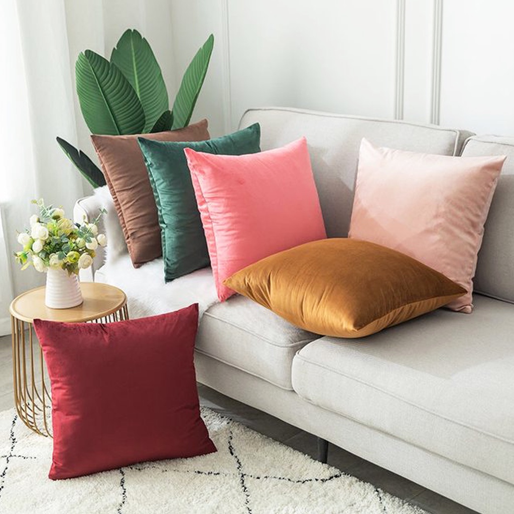 [✅COD] Bantal Sofa Kursi 40x40 (Isi 5 Pcs) Cushion Pillow Bahan Dakron Empuk Lapis Kain Katun Perlengkapan Home Decor Dekorasi Sofabed Ruang Tamu Rumah Minimalis Mewah Aneka Warna Polos