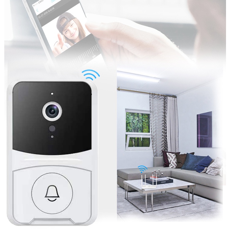 BELL RUMAH KAMERA tuya doorbell  / BEL KAMERA / IP CAMERA / BELL CAMERA MINI / BEL PINTU / BEL RUMAH / BELL WIFI bel pintu dengan Kamera - Smart Door Bell - Ip Camera - Wireless  - Wifi -  Video