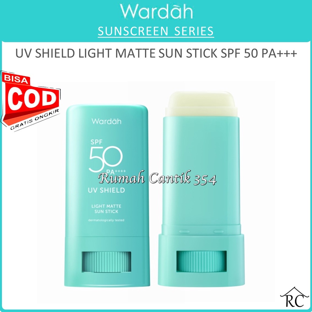 Rumah Cantik Wardah UV Shield Light Matte Sun Stick 22 g Bisa COD Bayar di Tempat