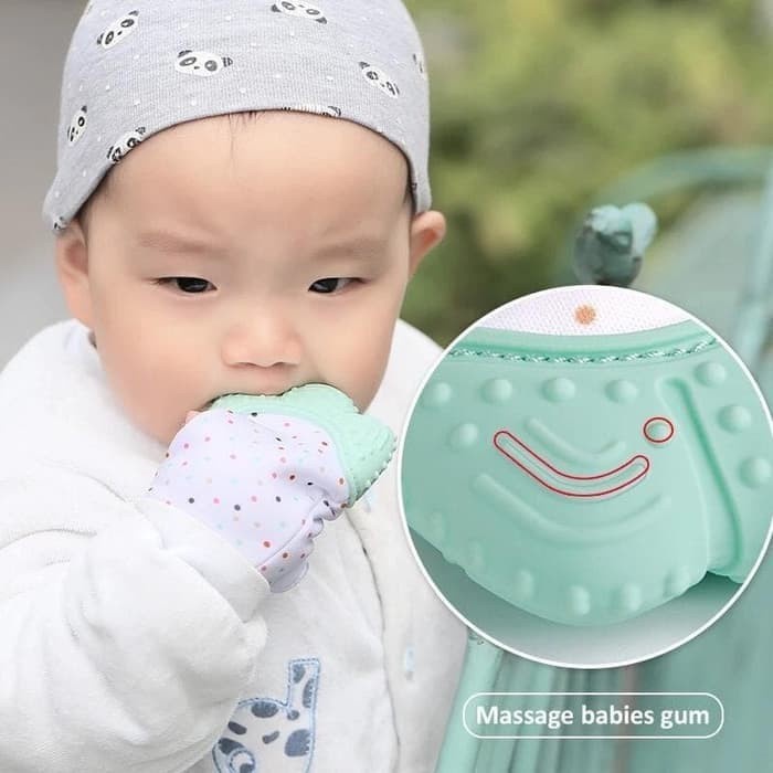 NA - sarung tangan teether - sarung tangan gigitan bayi baby mitten gloves