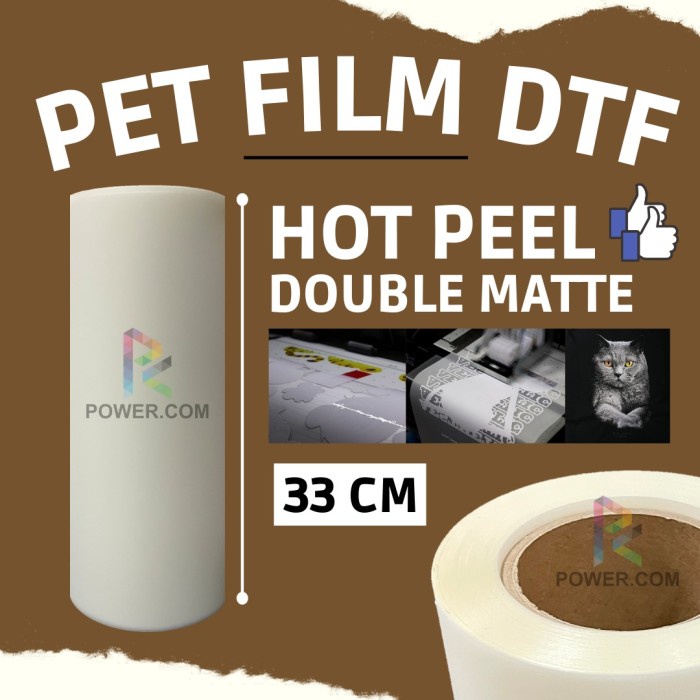 Terlaris Pet Film Dtf 33Cm Double Matte /Roll