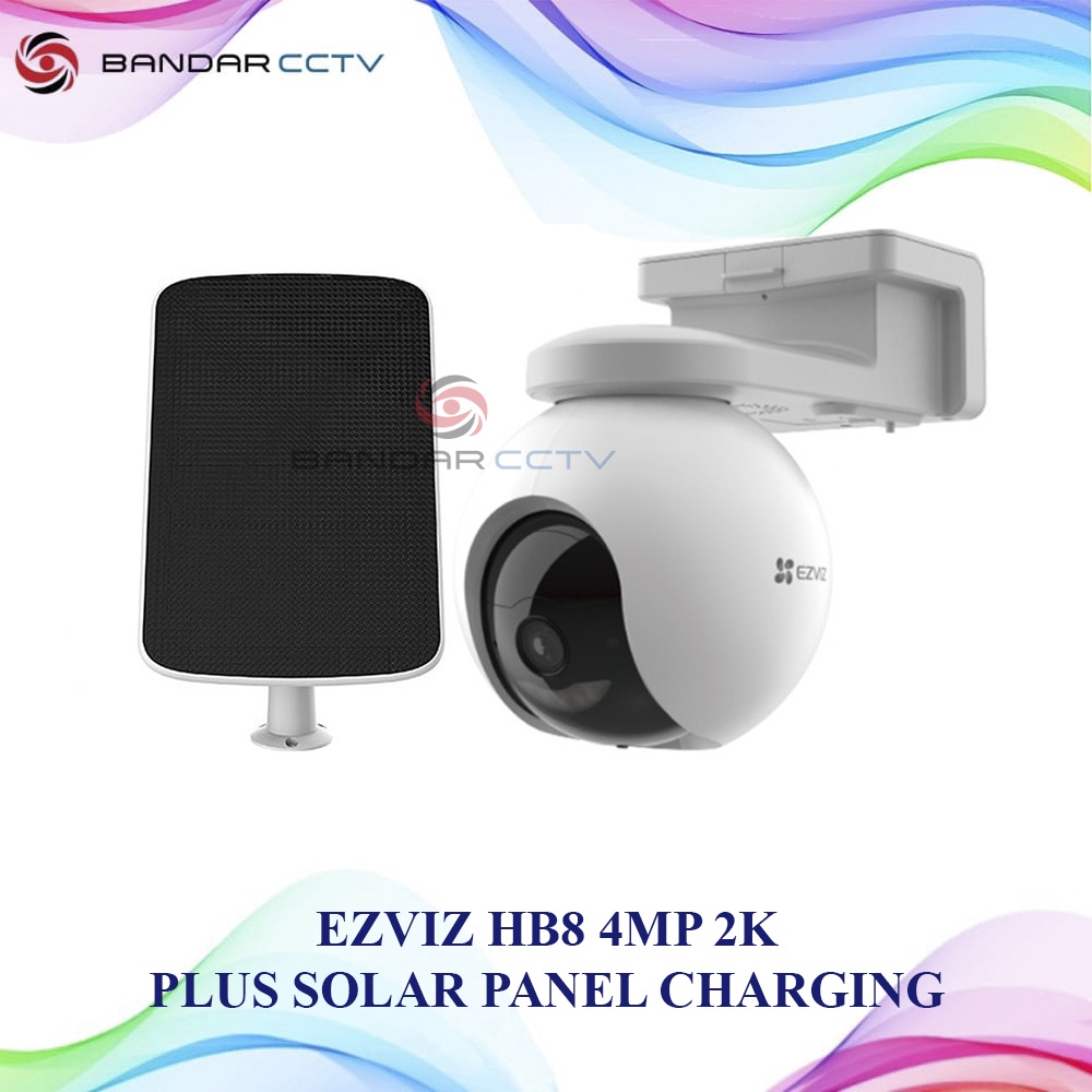 EZVIZ HB8 4MP 2K PLUS SOLAR PANEL CHARGING