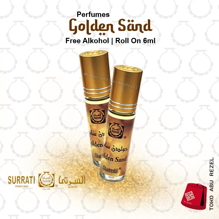 Parfum GOLDEN SAND 6ml Roll On | Parfum Surrati | Bibit Minyak |  Surrati Perfumes| Original Product | Surrati Factory Holly Makkah KSA