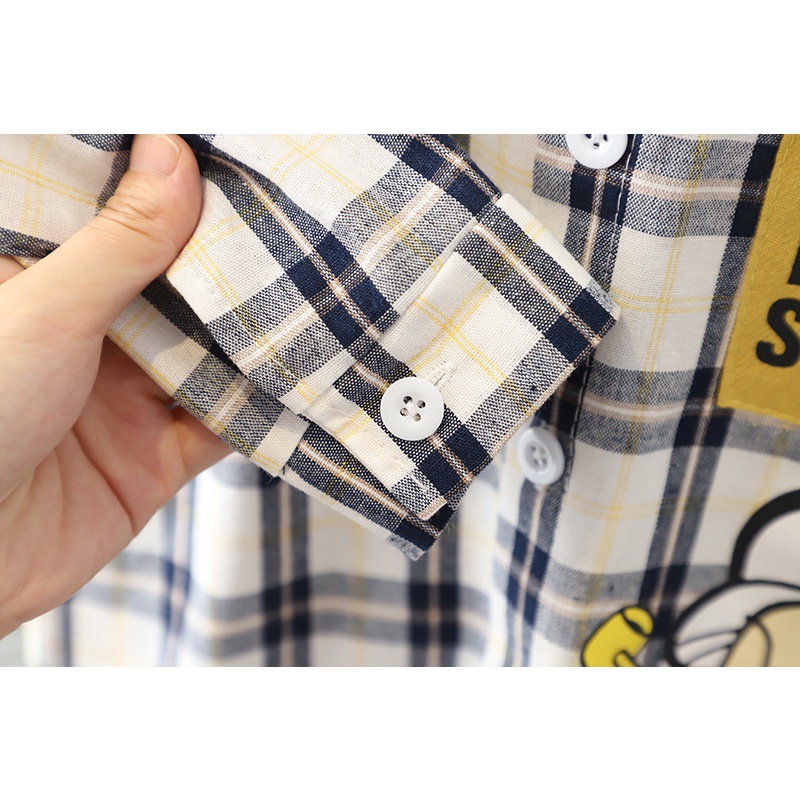 Kemeja Anak Laki-laki/ Atasan Kemeja Anak Cowok Lengan Panjang