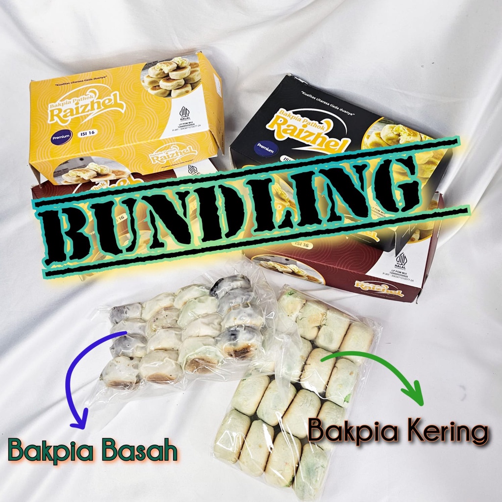 [ PAKET 4 BOX ] ( Basah dan Kering )  BAKPIA RAIZHEL ISIN 16