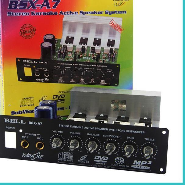 ✧ KIT POWER AKTIF STEREO MIC SUBWOOFER BSX-A7 BSX A7 AKTIVE MIK SUB KARAOKE BELL BGR ASLI ORIGINAL ✵