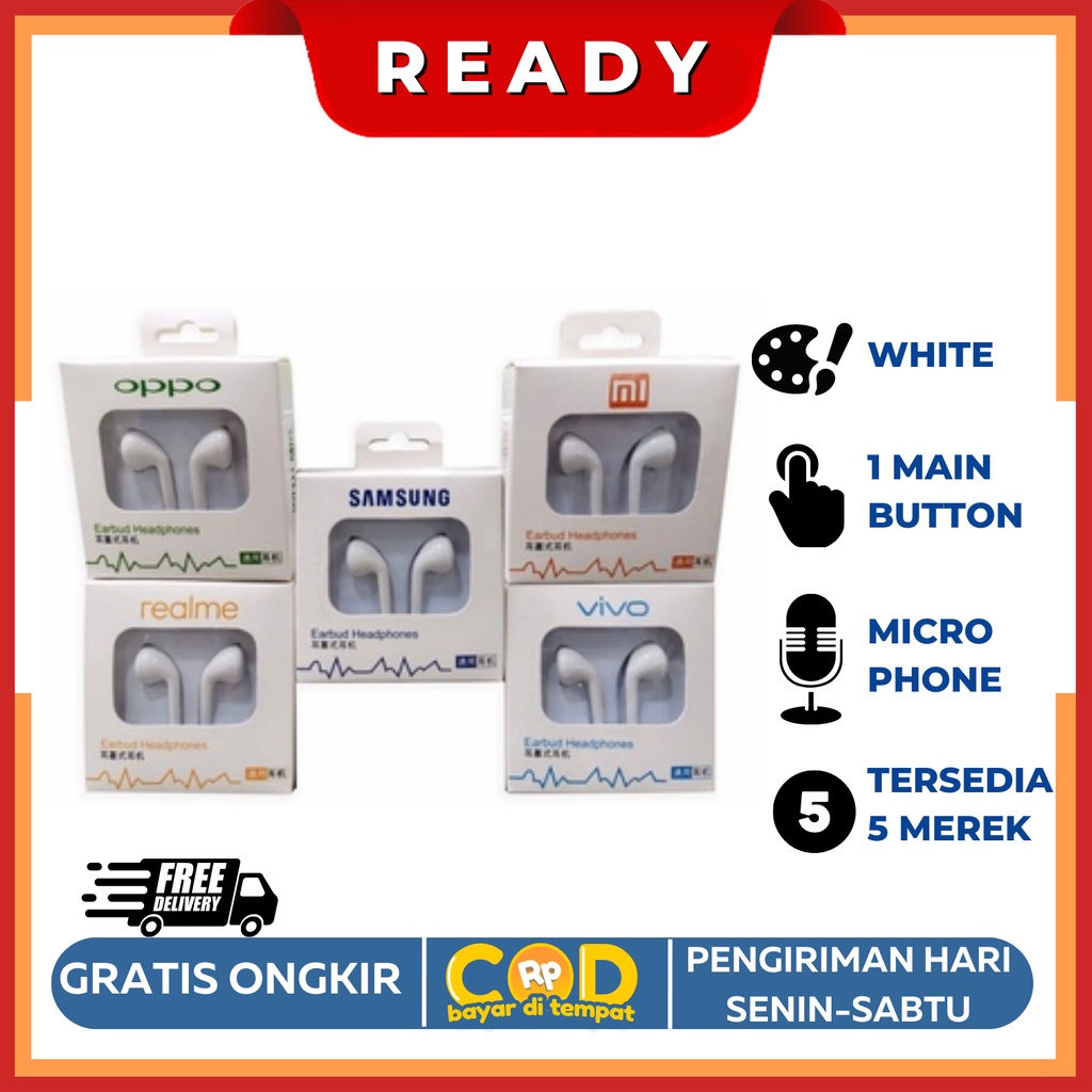 Headset Earphone Merek MH133 Model Original