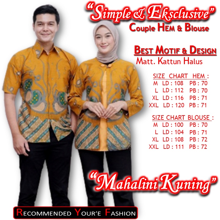 BATIK MAMAS-BAJU BATIK COUPLE ATASAN SARIMBIT HEM DAN BLOUSE PASANGAN TERBARU MOTIF BAYANAKA HIJAU P